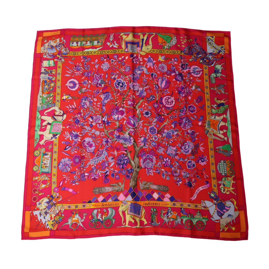Hermès Carré 90 Fantaisies Indiennes Seide Hermès Hermes