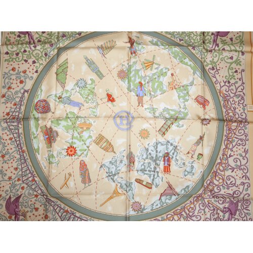 Hermès Carré 90 World Map Seide Hermès Hermes 14 Hermès Carré 90 World Map Seide Hermès Hermes 14