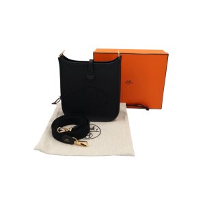 Hermès Evelyne 16 Taurillon Clémence Black Handbags Hermes 19