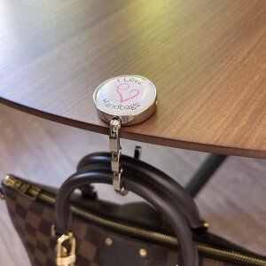 I Love Handbags Taschenhalter für den Tisch Taschenhalter Taschenhaken 15