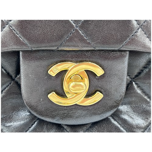 Chanel Timeless Double Flap Bag Small Lammleder Schwarz