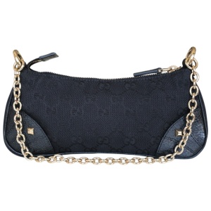 Gucci GG Canvas Nail Chain Pochette Schwarz