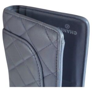 Chanel Bifold Wallet Lambskin Blue
