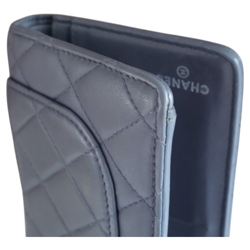 Chanel Bifold Wallet Lambskin Blue