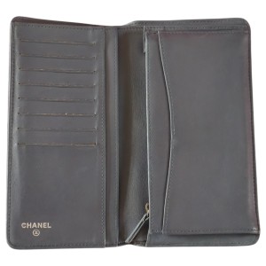 Chanel Bifold Wallet Lambskin Blue