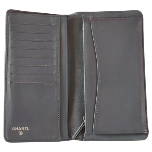 Chanel Bifold Wallet Lambskin Blue