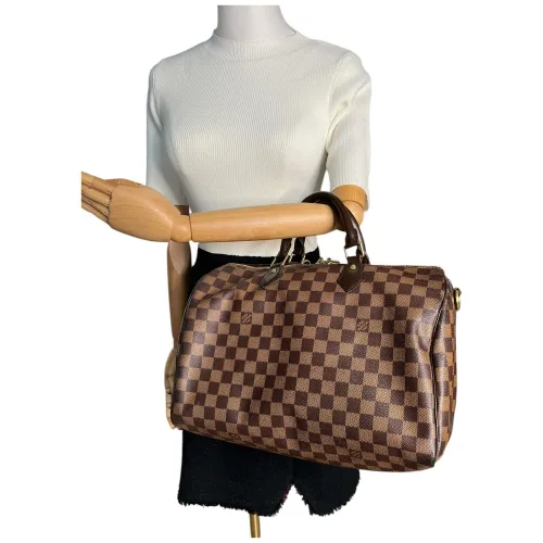 Louis Vuitton Speedy 35 Bandouliere Damier Ebene