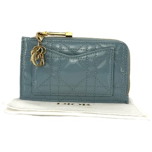 Christian Dior Lady Dior Cosmos Card Holder Light Blue