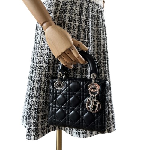 Christian Dior Lady Dior Mini Cannage Black