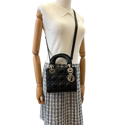 Christian Dior Lady Dior Mini Cannage Schwarz