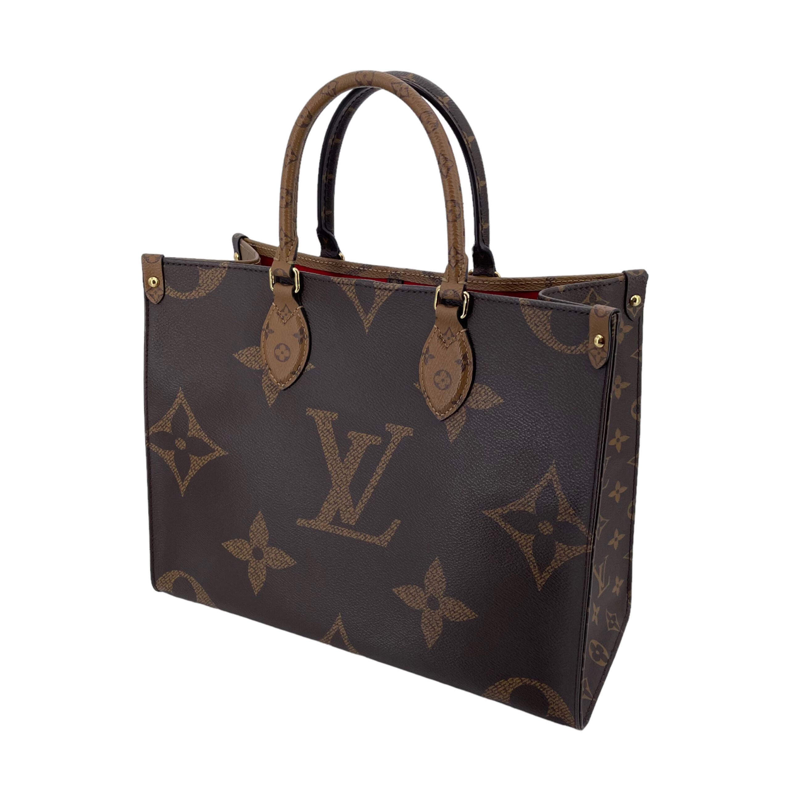 Authentic LOUIS VUITTON Limited On the Go MM M45321 Monogram Reverse Tote  Bag