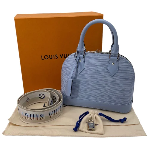 Louis Vuitton Alma BB Epi Bleu Nuage I Love Handbags