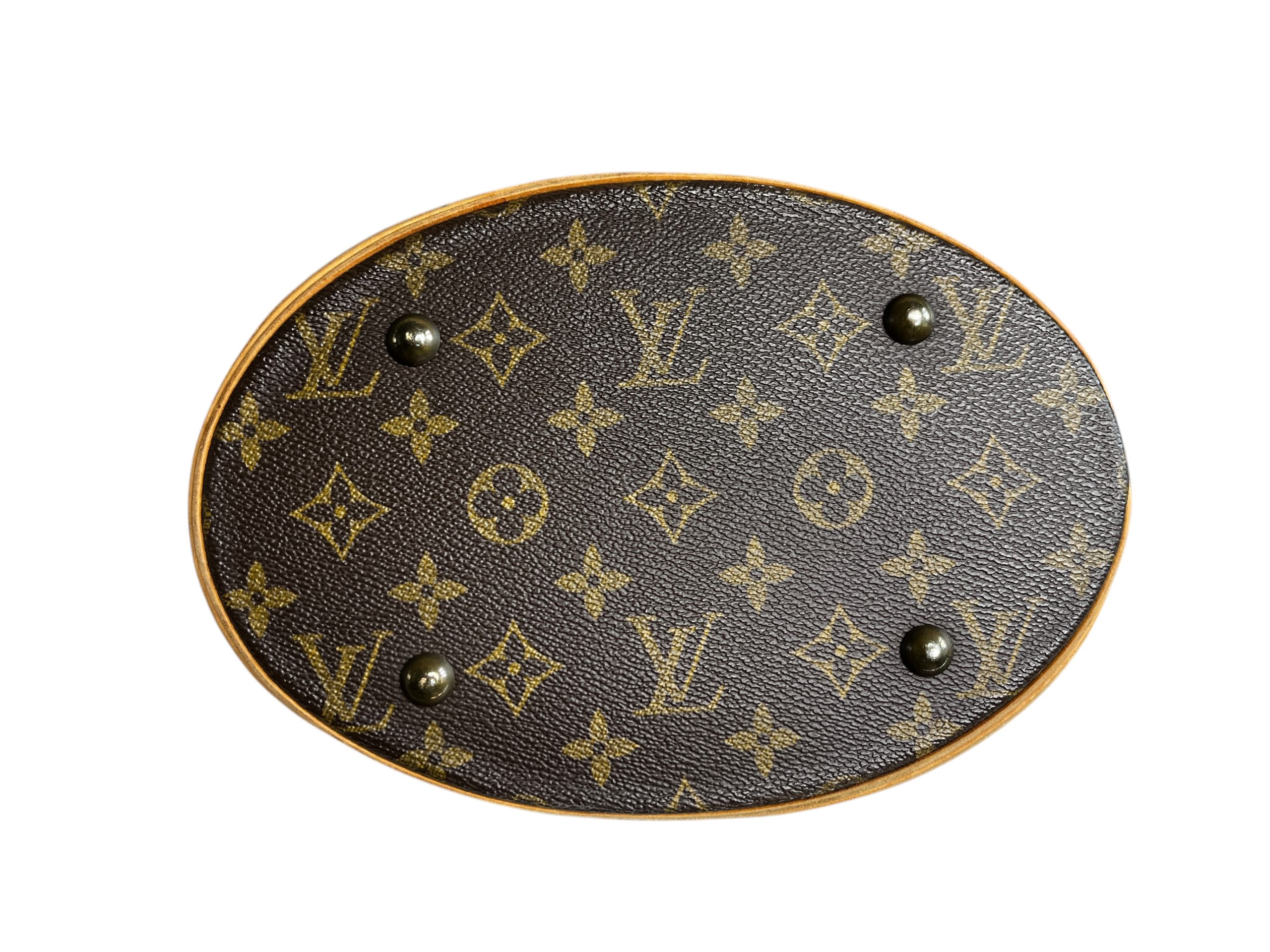 Louis Vuitton Bucket PM Monogram Canvas I Love Handbags