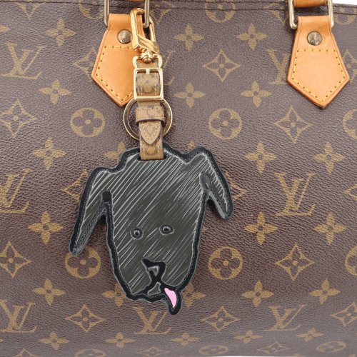 Louis Vuitton Catogram Grace Coddington Hund Taschenanhänger