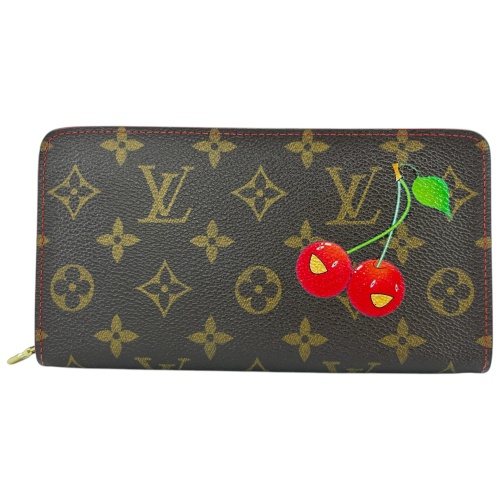 Louis Vuitton Zippy Murakami Cerise Geldbörse