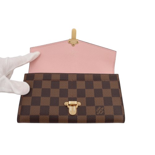Louis Vuitton Clapton Geldbörse Damier Ebene