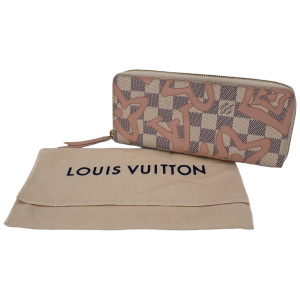 Louis Vuitton Clemence Damier Azur Tahitienne Geldbörse