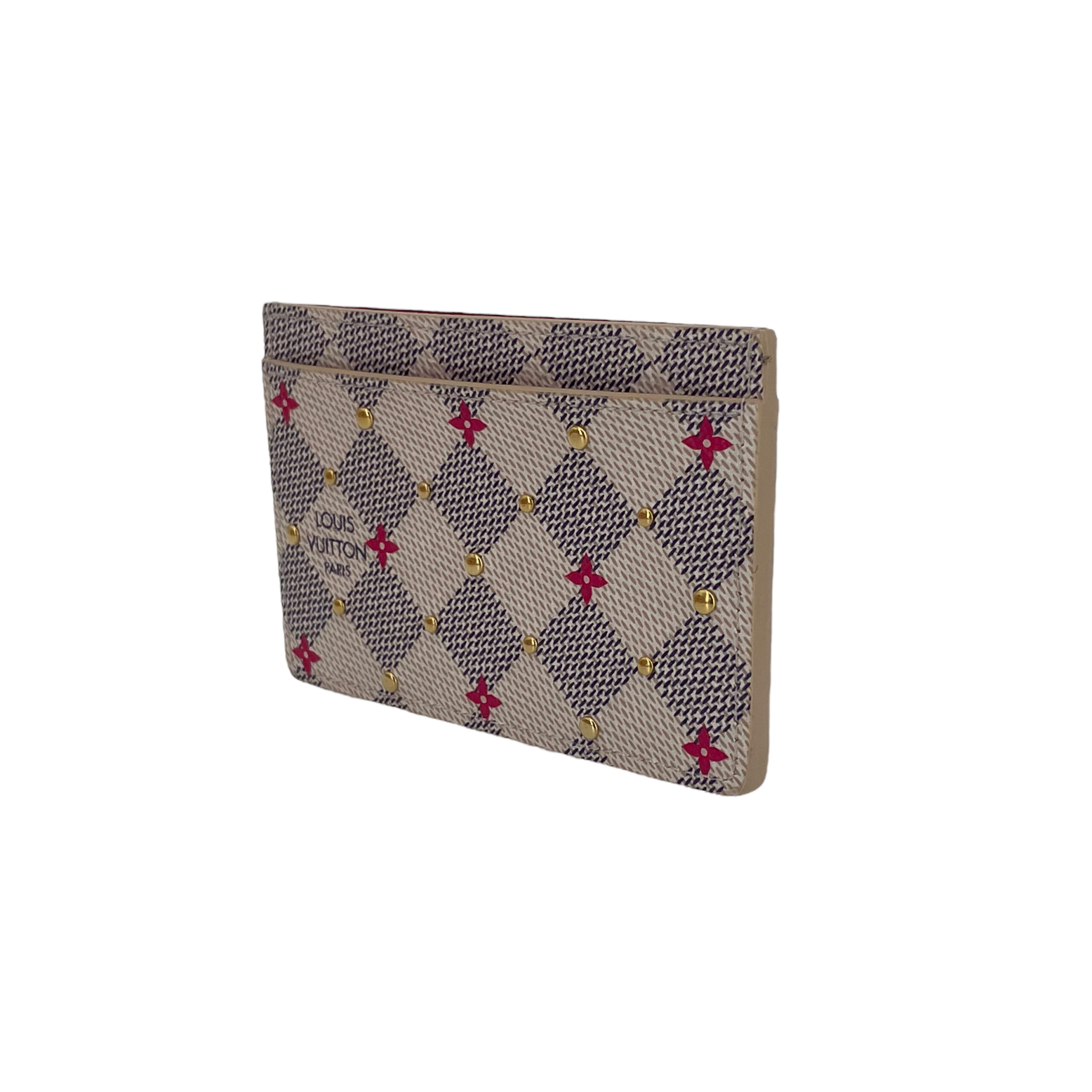 Louis Vuitton Damier Azur Studs Card Holder - I Love Handbags