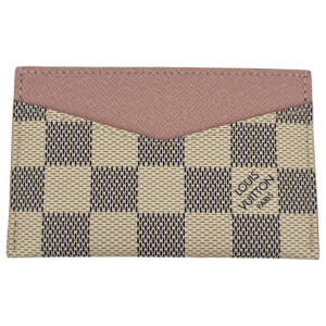 Louis Vuitton Damier Azur Rose Ballerine Card Holder