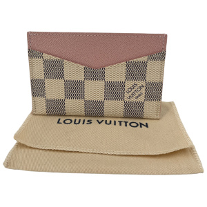 Louis Vuitton Damier Azur Rose Ballerine Card Holder