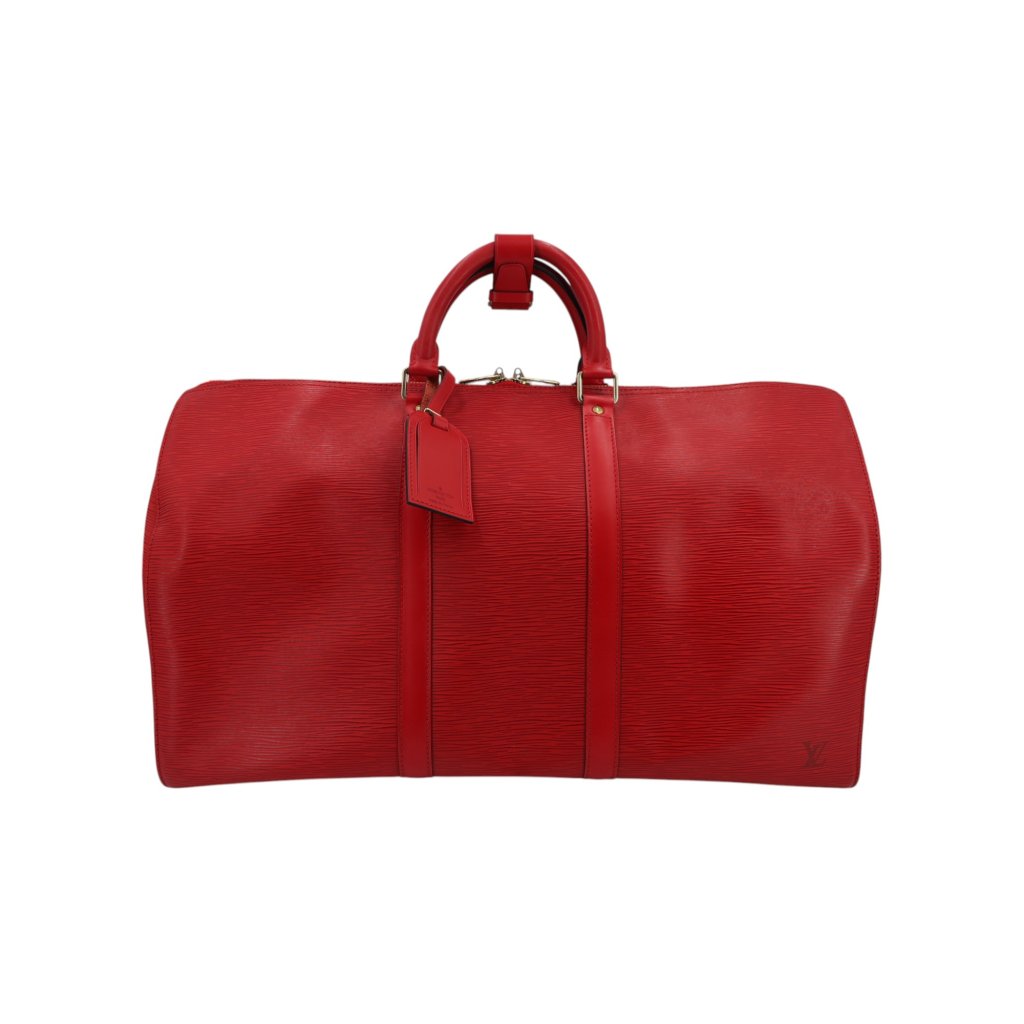 Louis Vuitton Keepall 50 Epi Leather Red Carrier bags Louis Vuitton