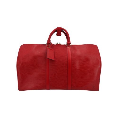Louis Vuitton Keepall 50 Epi Leder Rot