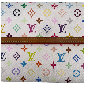 Louis Vuitton Long Tresor Murakami Geldbörse Multicolor Weiß