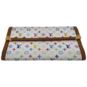 Louis Vuitton Long Tresor Murakami Geldbörse Multicolor Weiß