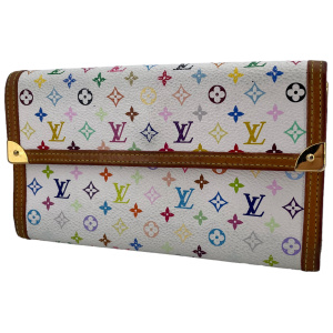 Louis Vuitton Long Tresor Murakami Geldbörse Multicolor Weiß