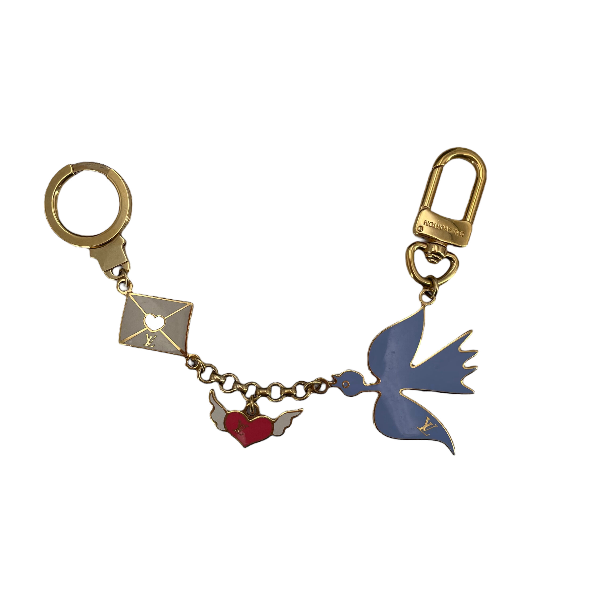Little Luxuries Designs Louis Vuitton Style Enameled Charms Keychain/Bag Charm