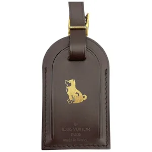 Louis Vuitton Luggage Tag Brown Dog