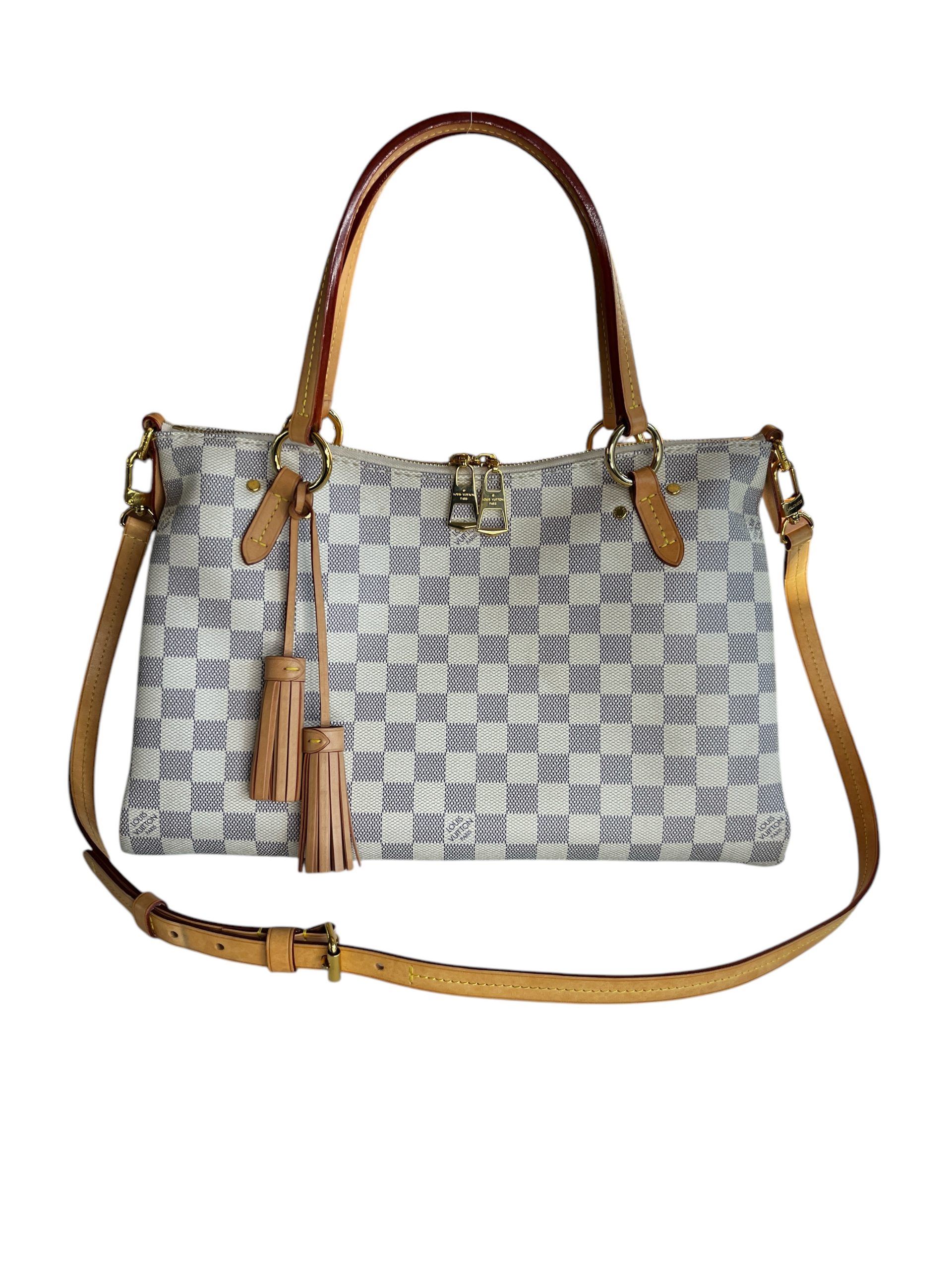 LOUIS VUITTON ルイヴィトン DAMIER AZUR Louis Vuitton Croisette Damier Azur Canvas Top Handle Bag