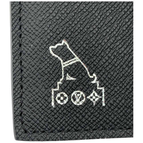 Louis Vuitton Marco Monogram Eclipse Canvas Geldbörse mit Hachiko Hot Stamp