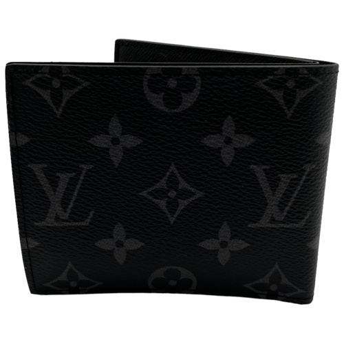 Louis Vuitton Marco Monogram Eclipse Canvas Geldbörse mit Hachiko Hot Stamp