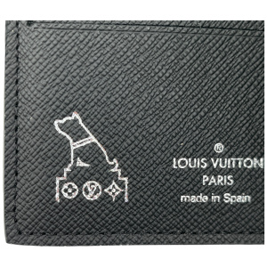 Louis Vuitton Marco Monogram Eclipse Canvas Geldbörse mit Hachiko Hot Stamp