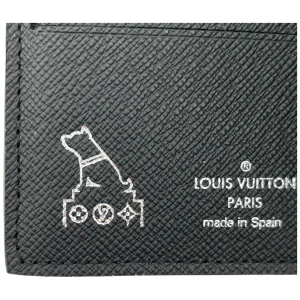 Louis Vuitton Marco Monogram Eclipse Canvas Wallet with Hachiko Hot Stamp