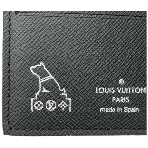 Louis Vuitton Marco Monogram Eclipse Canvas Geldbörse mit Hachiko Hot Stamp