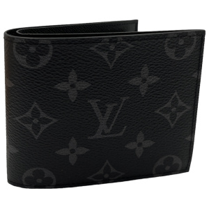 Louis Vuitton Marco Monogram Eclipse Canvas Geldbörse mit Hachiko Hot Stamp