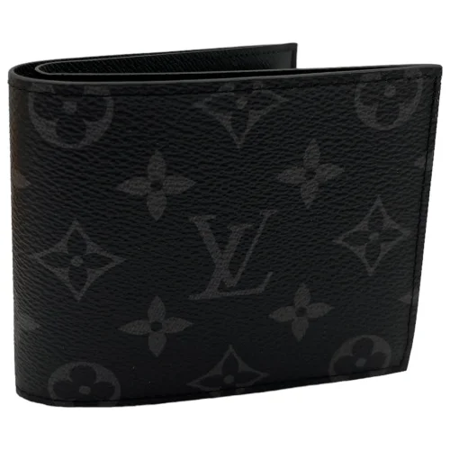 Louis Vuitton Marco Monogram Eclipse Canvas Wallet with Hachiko Hot Stamp