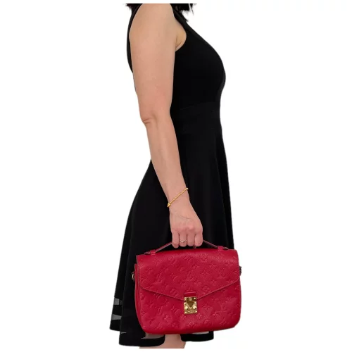 Louis Vuitton Pochette Metis Empreinte Scarlet Rot