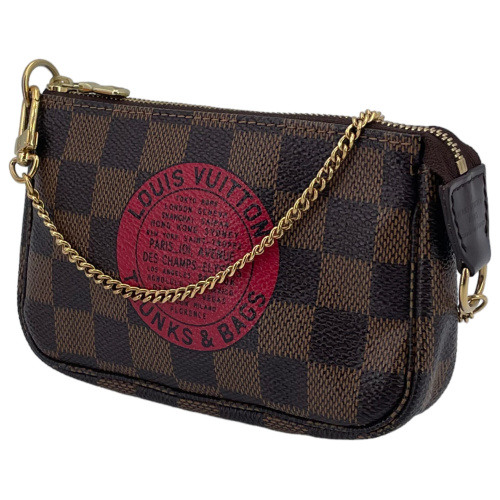 Louis Vuitton Limited Edition Damier Canvas Trunks & Bags Mini Accessories Pochette Bag