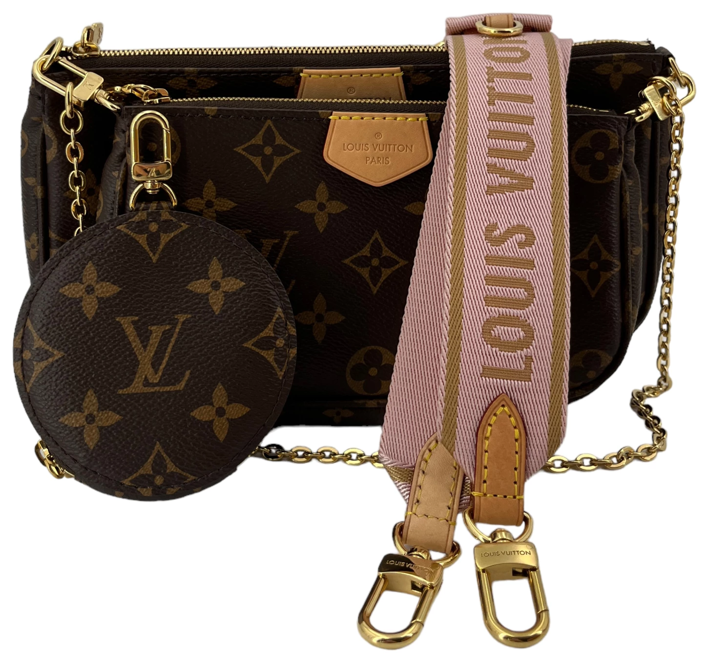 Louis vuitton multi pochette rose fashion clair