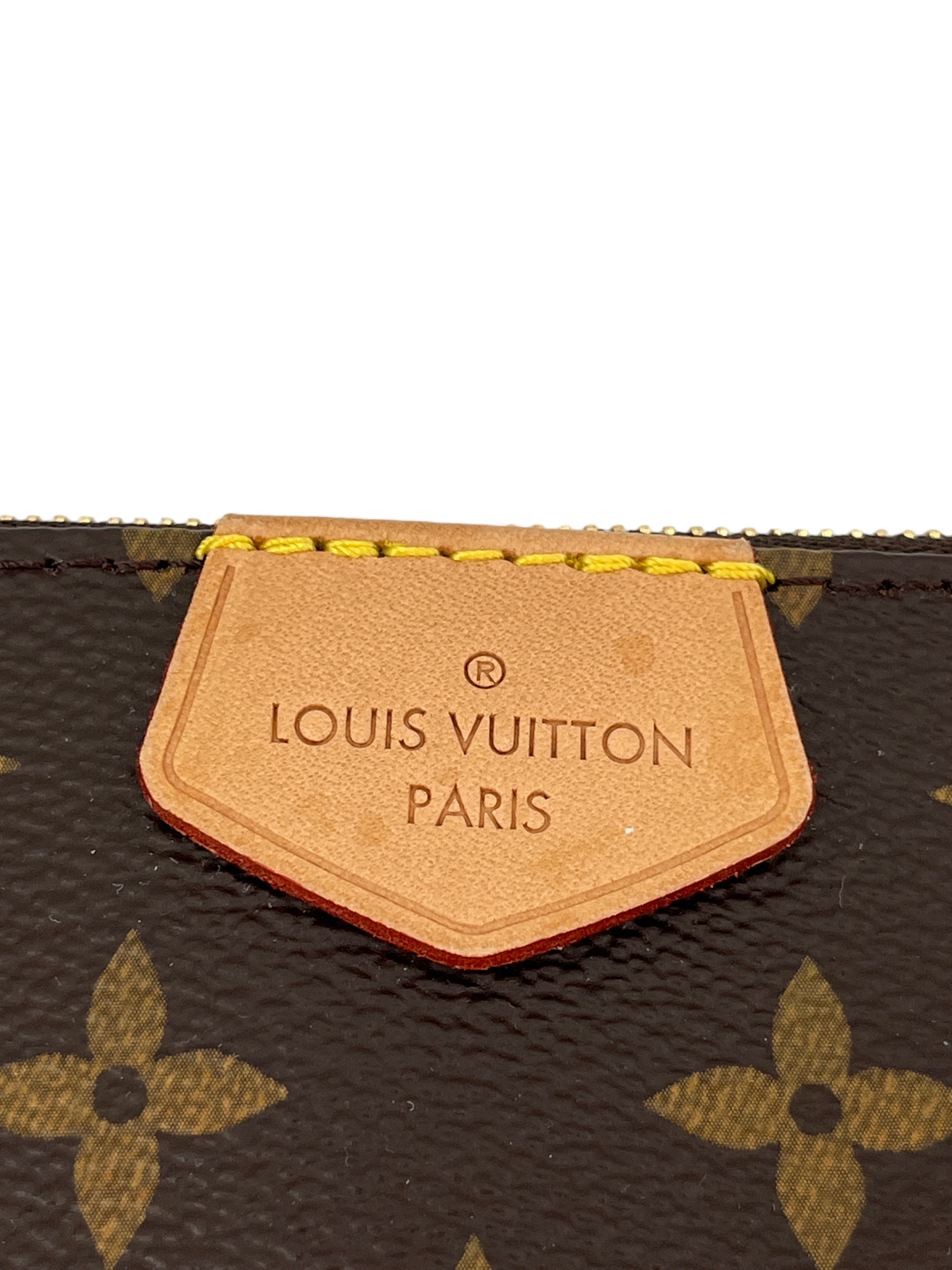 Louis+Vuitton+Pochette+Accessoires+Pouch+Small+Brown+Orange+Canvas+Leather  for sale online