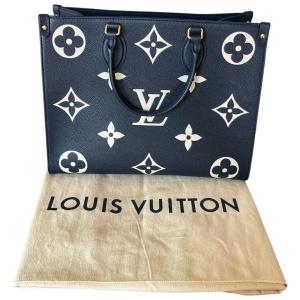 Louis Vuitton Onthego MM Empreinte Navy Cream