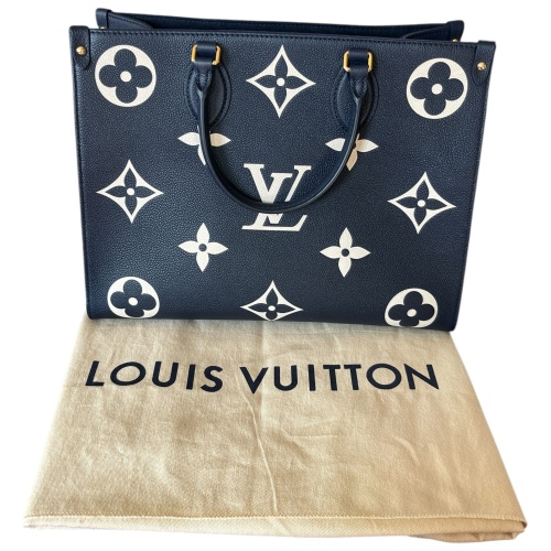 Louis Vuitton Onthego MM Empreinte Navy Creme