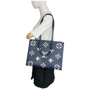 Louis Vuitton Onthego MM Empreinte Navy Cream