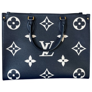 Louis Vuitton Onthego MM Empreinte Navy Creme