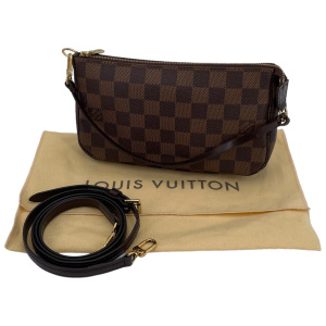 Louis Vuitton Pochette Accessoires Damier Ebene mit Schulterriemen