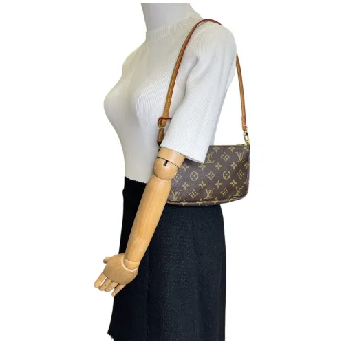 Leder Schulterriemen für Pochette Accessoires Hellbraun