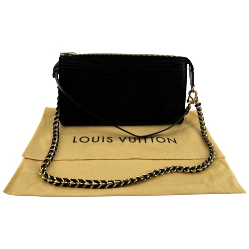 Louis Vuitton Pochette Accessoires Epi Schwarz